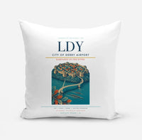 Thumbnail for City of Derry Airport (LDY) design on white pillow