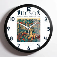 Thumbnail for TUCSON - Poster - Wall Clock Framed - White