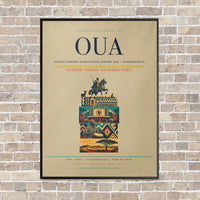 Thumbnail for Thomas Sankara International Airport OUA — Ouagadougou vertical canvas print - framed - beige background