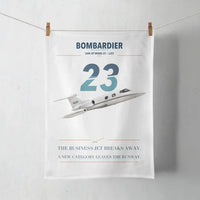 Thumbnail for Bombardier Learjet 23 design on white towel