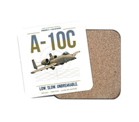 Thumbnail for A-10C Thunderbolt II design on white 1 piece coaster