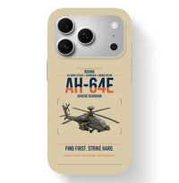 Thumbnail for Boeing AH-64E Apache Guardian design on beige magsafe iphone case, for iPhone 17 Pro