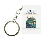Thumbnail for Carcassonne Airport (CCF) design on white key chain