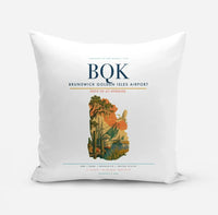 Thumbnail for Brunswick Golden Isles Airport (BQK) design on white pillow