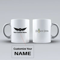 Thumbnail for Air Traffic Control Ceramic White aviation design on ceramic mug, premium ceramic with glazed finish.