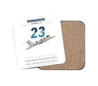 Thumbnail for Bombardier Learjet 23 design on white 1 piece coaster