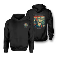 Thumbnail for VINTAGE G4390 - The Fence Post Navigation - Double-Side Hoodie design on black double side