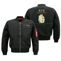 Thumbnail for Kemi-Tornio Airport (KEM) design on black bomber jacket