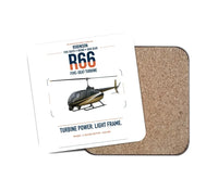 Thumbnail for Robinson R66 design on white 1 piece coaster