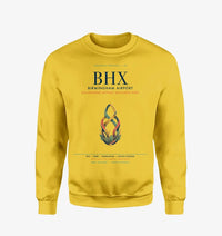 Thumbnail for Birmingham Airport (BHX) design on yellow sweatshirt