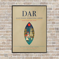 Thumbnail for Julius Nyerere International Airport DAR vertical canvas print - framed - beige background