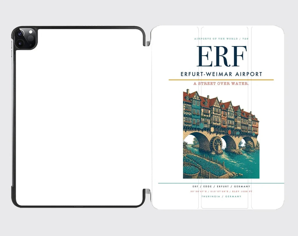 Erfurt-Weimar Airport (ERF) design on white ipad tablet case