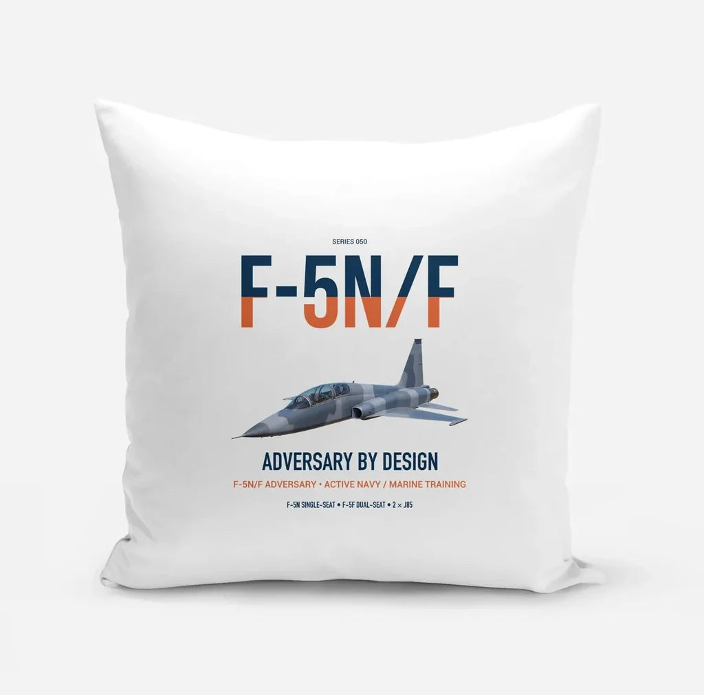 F-5N F Adversary design on white pillow