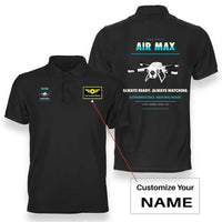 Thumbnail for Percepto Air Max design on black polo with custom name badge