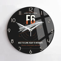 Thumbnail for English Electric Lightning F6 design on black no frame wall clock