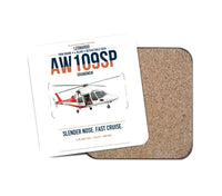 Thumbnail for Leonardo AW109SP GrandNew design on white 1 piece coaster