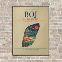 Thumbnail for Burgas Airport BOJ - Canvas Framed - Beige