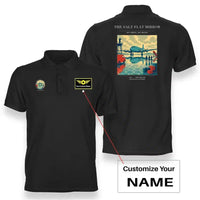Thumbnail for VINTAGE G4333 - The Salt Flat Mirror - Double-Side Polo T-Shirt design on black+name