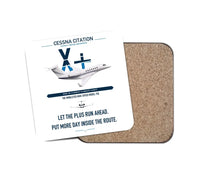 Thumbnail for Cessna Citation X+ design on white 1 piece coaster