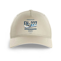 Thumbnail for Fairchild Hiller FH-227B design on beige printed hat