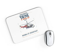 Thumbnail for Turkish Aerospace T625 Gökbey design on white rectangle mouse pad