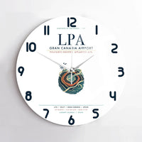 Thumbnail for Gran Canaria Airport (LPA) design on white no frame wall clock