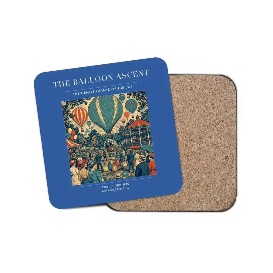 The Balloon Ascent - Designed Coasters design on blue 1-piece