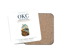 Thumbnail for OKC Will Rogers International Airport (OKC) design on white 1 piece coaster