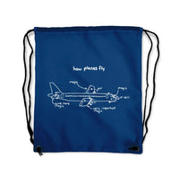 Thumbnail for How Planes Fly Drawstring Bag - view 2