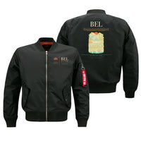 Thumbnail for Belem Val de Cans (BEL) design on black bomber jacket