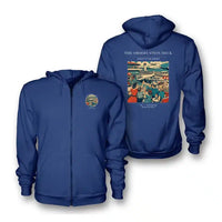 Thumbnail for VINTAGE G4081 - The Observation Deck - Premium Zipped Hoodie design on blue