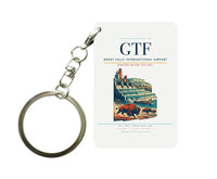 Thumbnail for Great Falls International Airport (GTF) design on white key chain