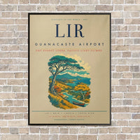 Thumbnail for Guanacaste Airport LIR vertical canvas print - framed - beige background