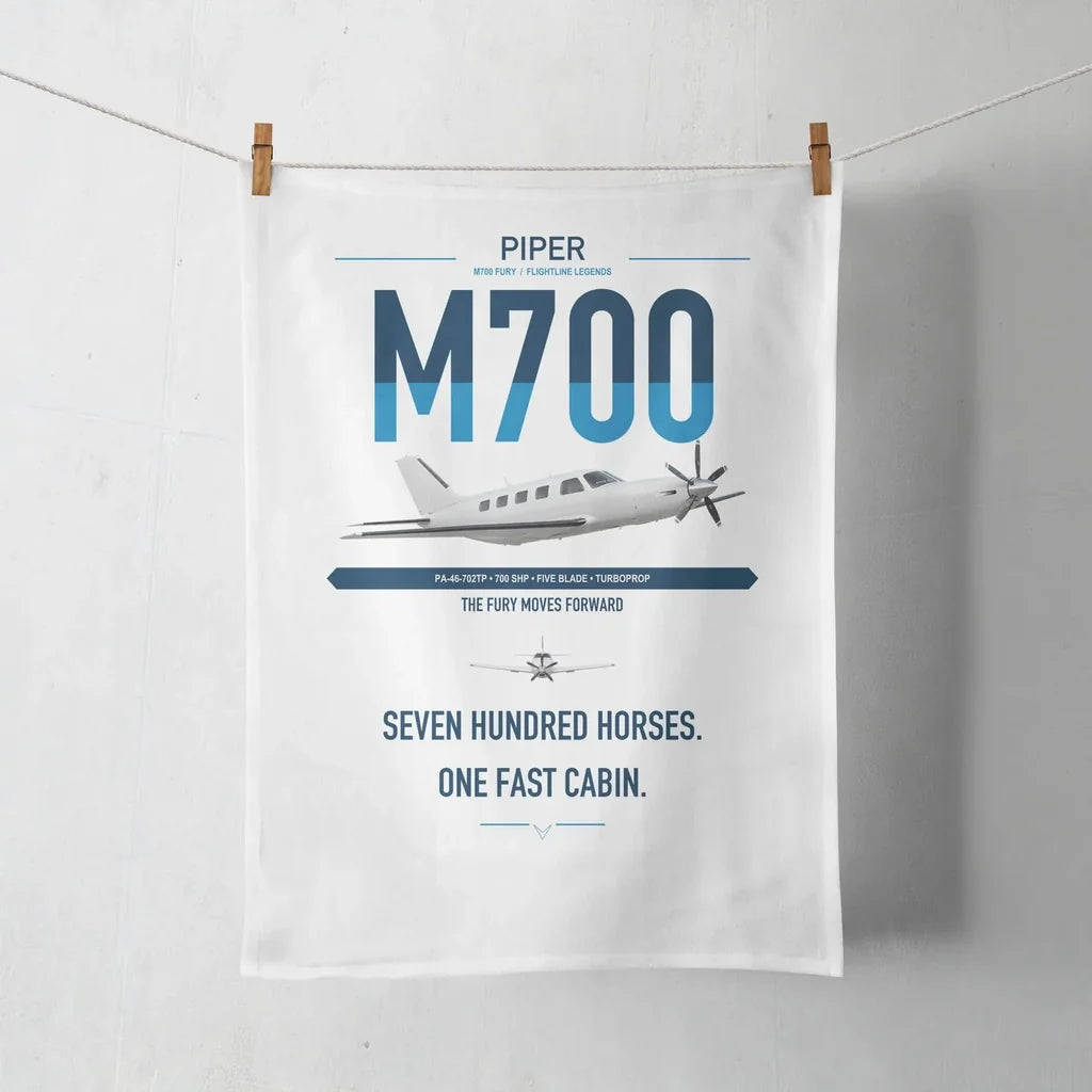Piper M700 Fury design on white towel