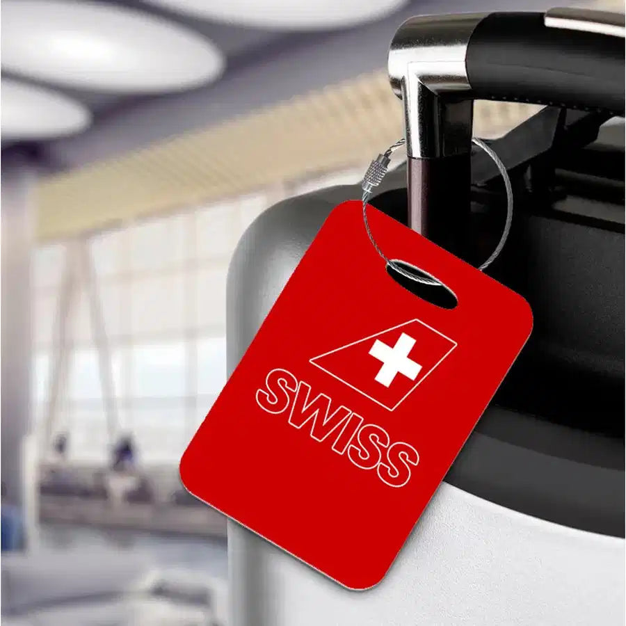 Acrylic luggage tag with Swiss International Airlines design — view 2.
