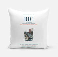 Thumbnail for Richmond International Airport (RIC) design on white pillow