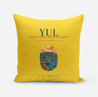 Thumbnail for Montréal–Trudeau International Airport (YUL) design on yellow pillow