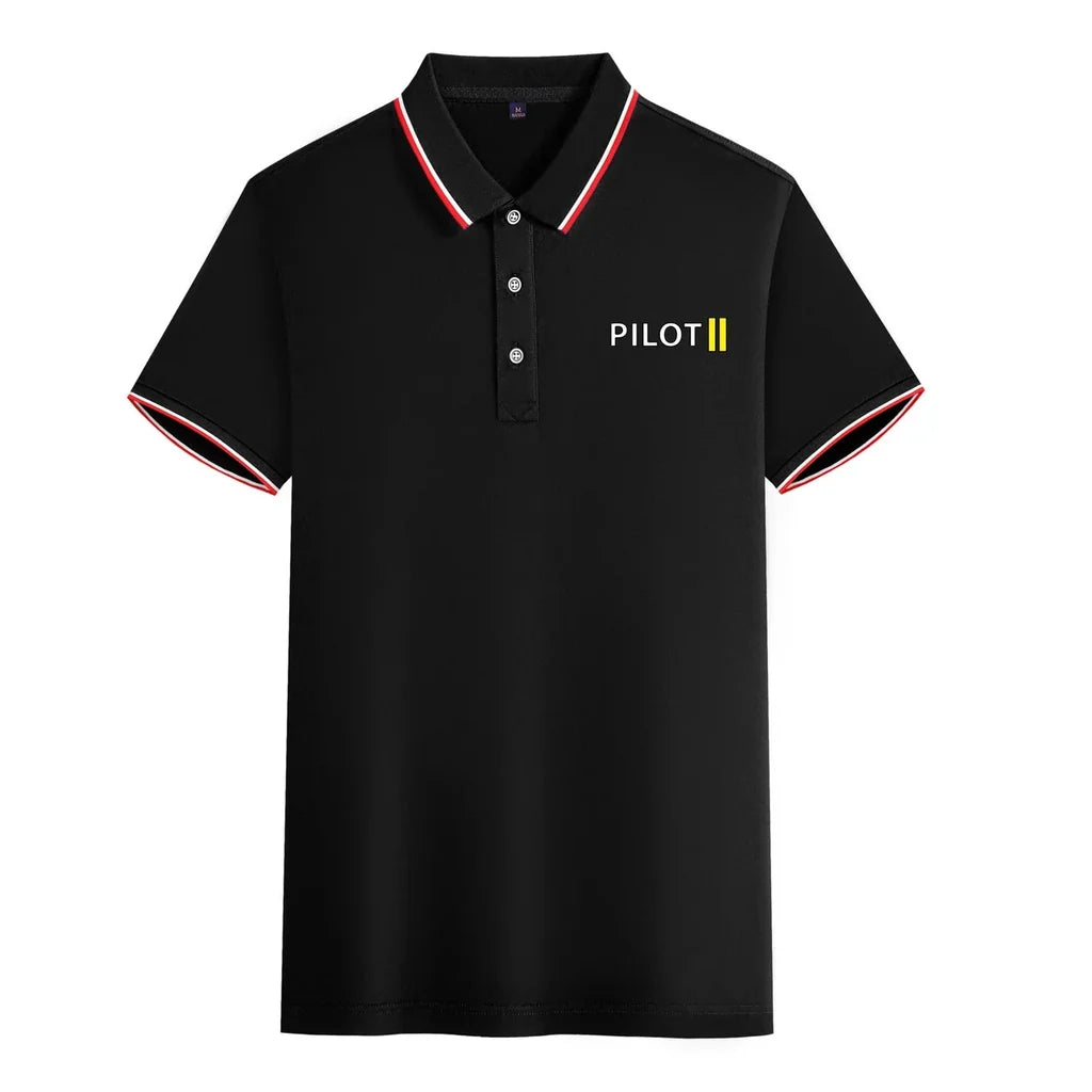 Customisable Pilot & Stripes Polo Shirt - view 2