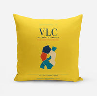 Thumbnail for Valencia Airport (VLC) design on yellow pillow