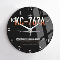 Thumbnail for Boeing KC-767A design on black no frame wall clock