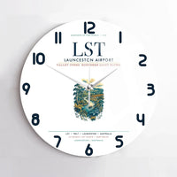 Thumbnail for Launceston Airport (LST) design on white no frame wall clock