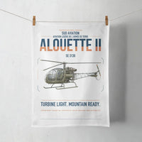 Thumbnail for Sud Aviation SE 3130 Alouette II design on white towel