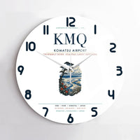 Thumbnail for Komatsu Airport (KMQ) design on white no frame wall clock
