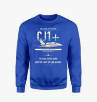 Thumbnail for Cessna Citation CJ1+ design on blue sweatshirt