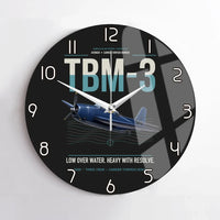 Thumbnail for TBM-3 Avenger design on black no frame wall clock