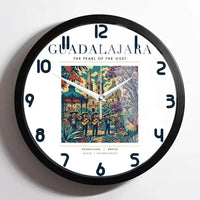 Thumbnail for GUADALAJARA - Poster - Wall Clock Framed - White