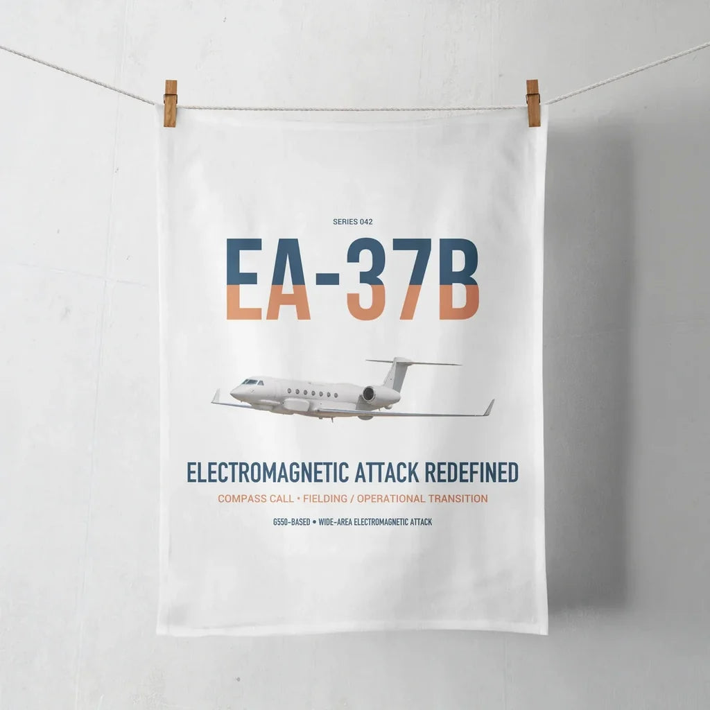 EA-37B Compass Call design on white towel