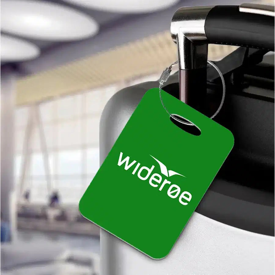 Acrylic luggage tag with Wideroe Airlines design — view 2.