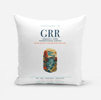 Thumbnail for Gerald R. Ford International Airport Grand Rapids (GRR) design on white pillow