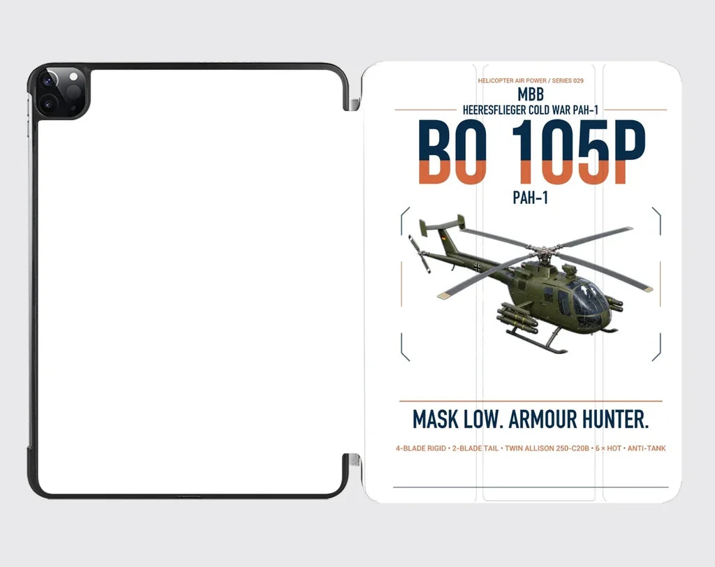 MBB BO 105P PAH-1 design on white ipad tablet case